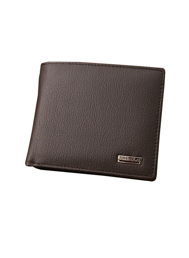 JINBAOLAI Short Men's Wallet - made of Top-grain Cowhide, Slim Design, Multi-functional Card Slots - Image 1